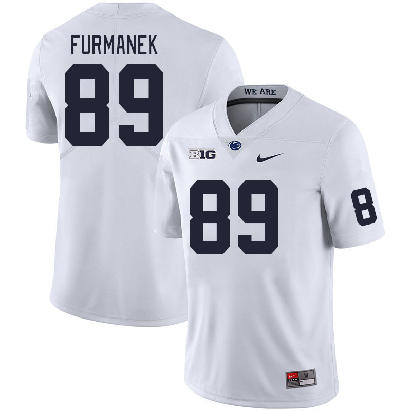 Men #89 Finn Furmanek Penn State Nittany Lions College Football Jerseys Stitched Sale-White - Click Image to Close